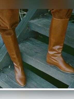 Doen Ilaria Riding Boots in Whiskey Leather